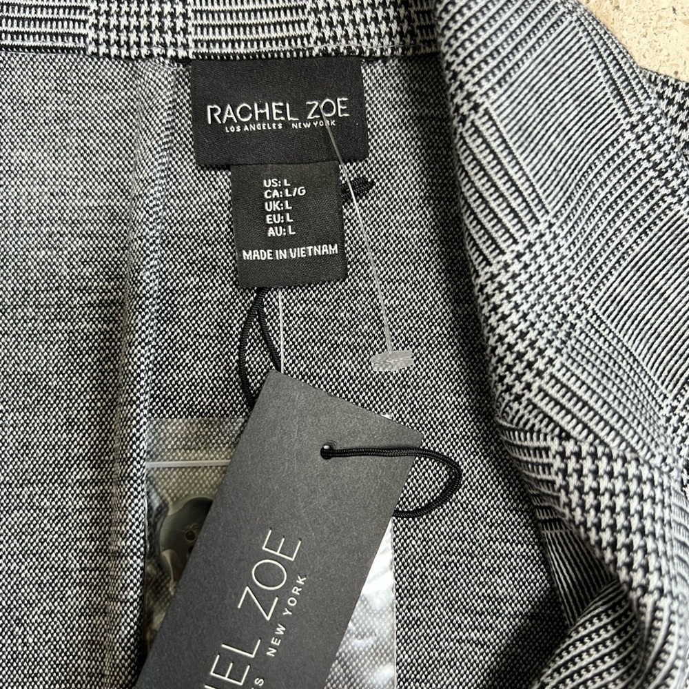 Rachel Zoe Black and White Plaid Blazer NWT Women’s Size Large - Picture 2 of 6